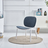 Elegante fantasia de plástico para casa, móveis para sala de jantar, cadeiras modernas de resina com pernas baixas e almofada