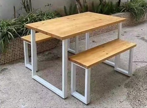 Moderno 4 lugares design simples mobiliário escolar café cantina estudante mesa de jantar de madeira e conjunto de cadeiras